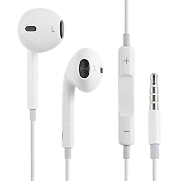 Wired In-Ear Earphones with Microphone & Volume Control – 3.5mm Jack