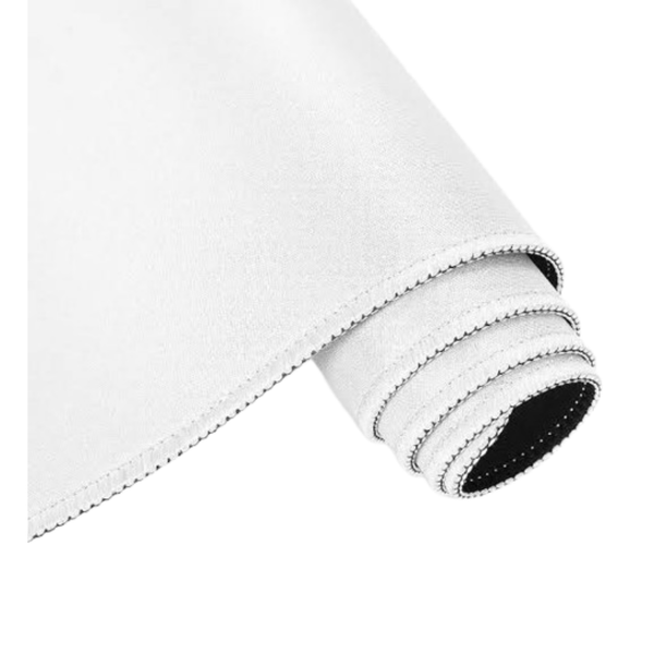 White PU Leather Gaming Mat – Waterproof Desk Pad with Stitched Edges