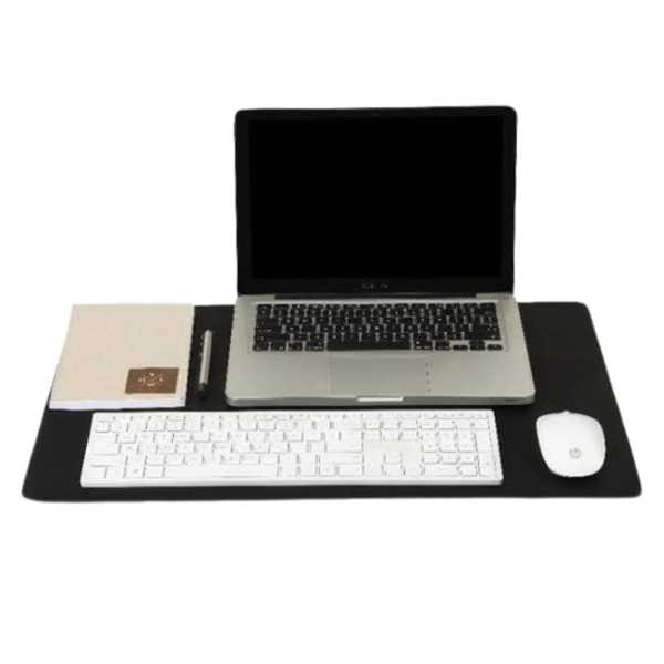 PU Leather Desk Mat – Waterproof Extended Desk Pad, Black