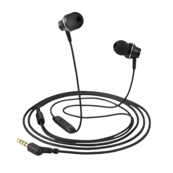 Wired In-Ear Earphones with Microphone & Volume Control – 3.5mm Stereo Headphones