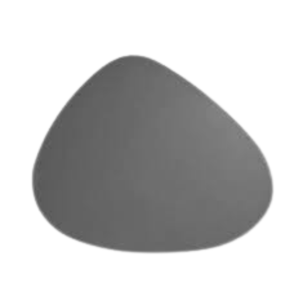 Grey Oval Desk Mat – Modern Curved Desk Pad for Home & Office