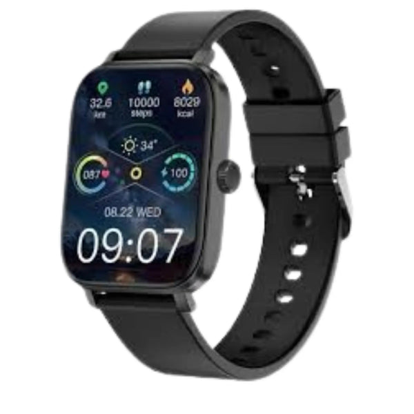 Premium Black Smart Watch — Full Health Dashboard