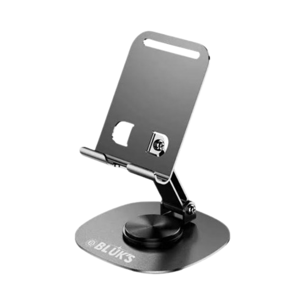 BLUK'S Premium Metal Phone Stand – Foldable Adjustable Holder with Rotating Base